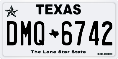 TX license plate DMQ6742