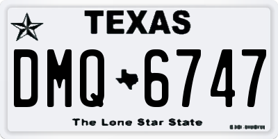 TX license plate DMQ6747