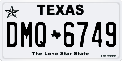 TX license plate DMQ6749