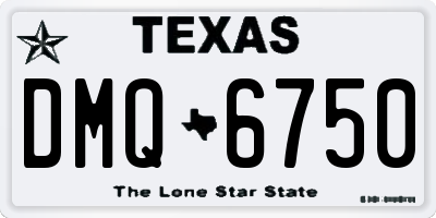 TX license plate DMQ6750