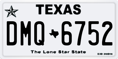 TX license plate DMQ6752