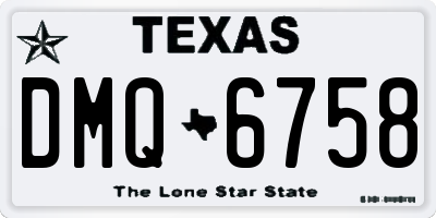 TX license plate DMQ6758