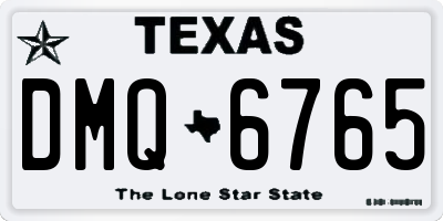 TX license plate DMQ6765