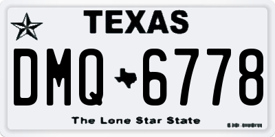 TX license plate DMQ6778