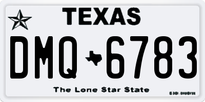 TX license plate DMQ6783