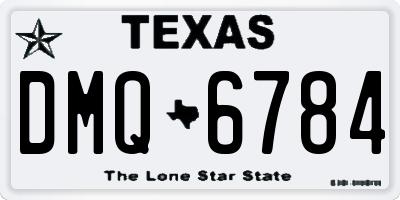 TX license plate DMQ6784