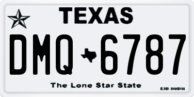 TX license plate DMQ6787