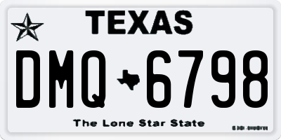 TX license plate DMQ6798