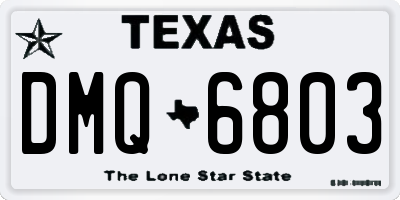 TX license plate DMQ6803