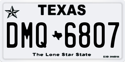 TX license plate DMQ6807
