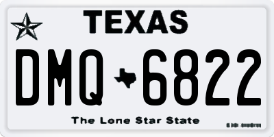 TX license plate DMQ6822