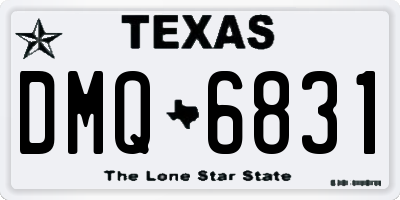 TX license plate DMQ6831