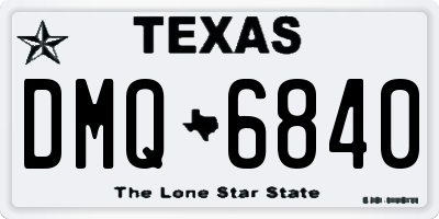 TX license plate DMQ6840