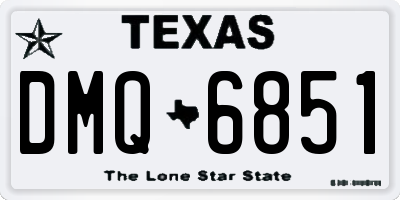 TX license plate DMQ6851