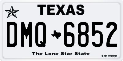 TX license plate DMQ6852