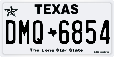 TX license plate DMQ6854