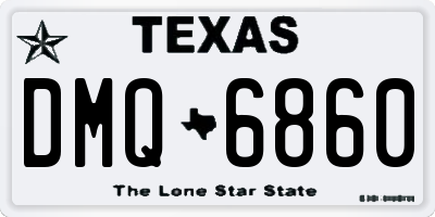 TX license plate DMQ6860