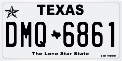 TX license plate DMQ6861