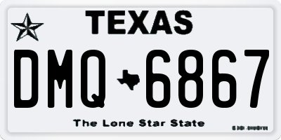 TX license plate DMQ6867