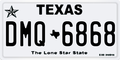 TX license plate DMQ6868