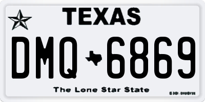 TX license plate DMQ6869