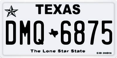 TX license plate DMQ6875