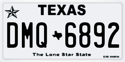TX license plate DMQ6892