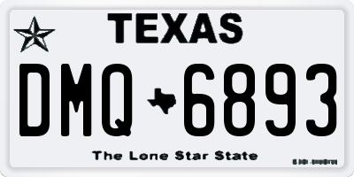 TX license plate DMQ6893