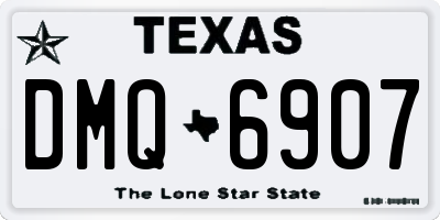 TX license plate DMQ6907