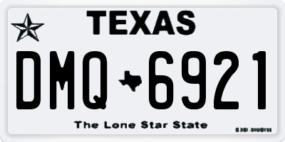 TX license plate DMQ6921