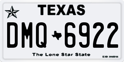 TX license plate DMQ6922