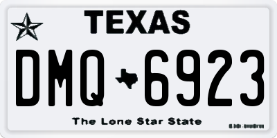 TX license plate DMQ6923