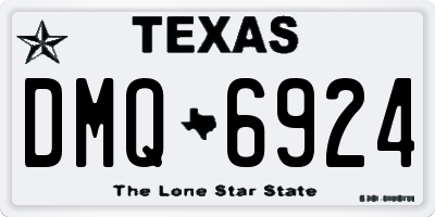 TX license plate DMQ6924