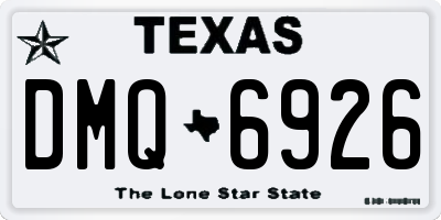 TX license plate DMQ6926