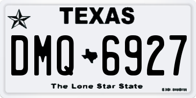 TX license plate DMQ6927