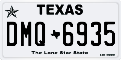 TX license plate DMQ6935