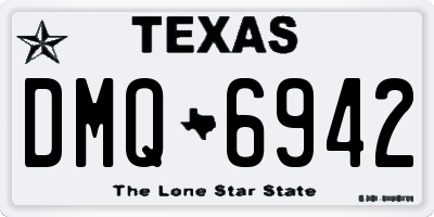 TX license plate DMQ6942