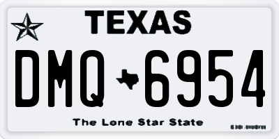 TX license plate DMQ6954