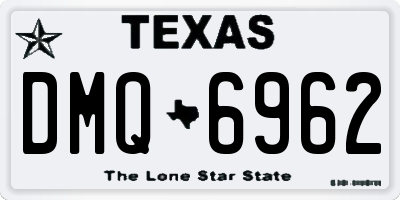 TX license plate DMQ6962