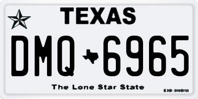 TX license plate DMQ6965