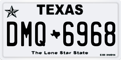 TX license plate DMQ6968