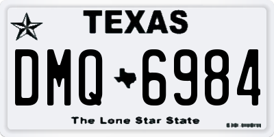 TX license plate DMQ6984