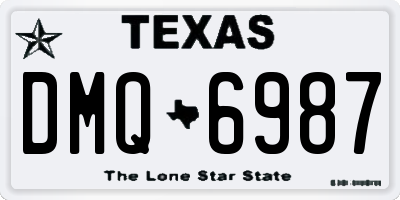 TX license plate DMQ6987