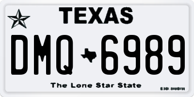 TX license plate DMQ6989