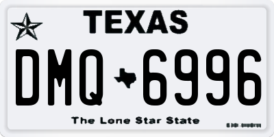 TX license plate DMQ6996
