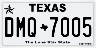 TX license plate DMQ7005