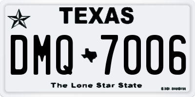 TX license plate DMQ7006