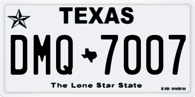 TX license plate DMQ7007