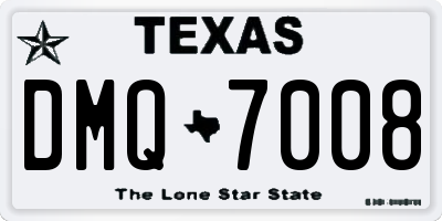 TX license plate DMQ7008