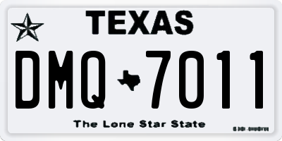 TX license plate DMQ7011